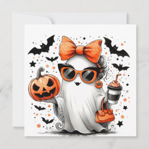 Cute Funny Halloween Ghost Spara Datumet