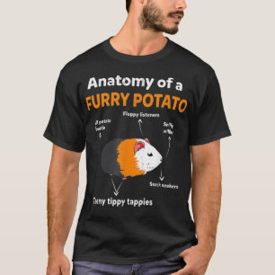 Cute Funny Hårig Potato Pet Guinea Gris Owner Gif T Shirt