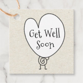Cute Funny Heart-upplyftningstecken kommer snart Gåvor Etiketter
