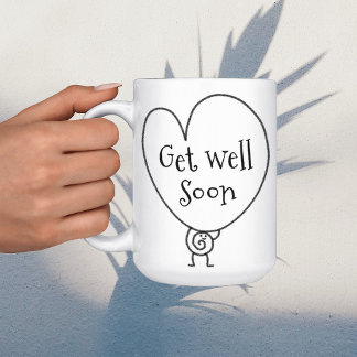 Cute Funny Heart-upplyftningstecken kommer snart Kaffemugg