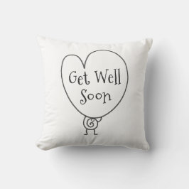 Cute Funny Heart-upplyftningstecken kommer snart Kudde