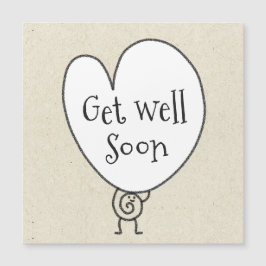 Cute Funny Heart-upplyftningstecken kommer snart Magnetisk Inbjudningskort