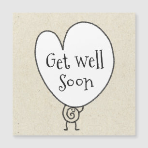 Cute Funny Heart-upplyftningstecken kommer snart Magnetisk Inbjudningskort
