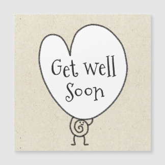 Cute Funny Heart-upplyftningstecken kommer snart Magnetisk Inbjudningskort