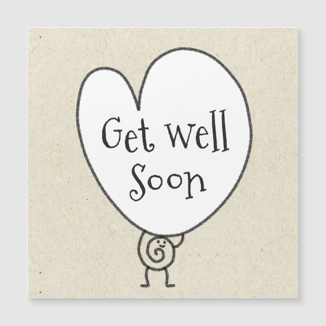 Cute Funny Heart-upplyftningstecken kommer snart Magnetisk Inbjudningskort (Framsida)