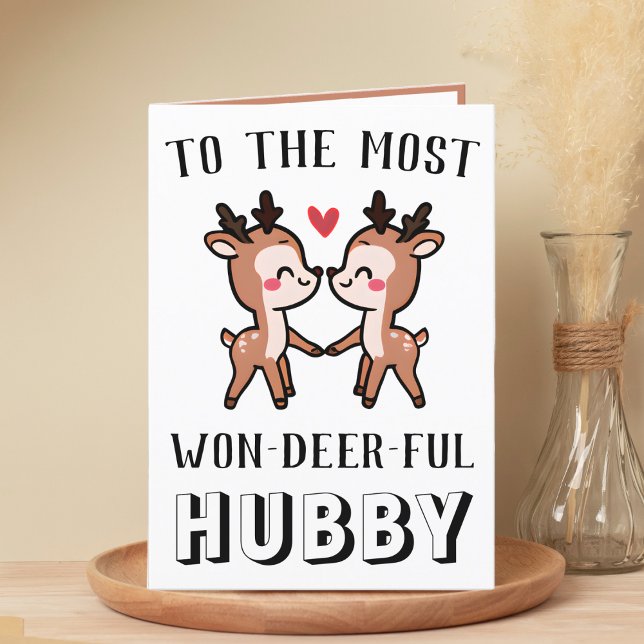 Cute Funny Hjort Buck Wonderful Make Birthday Tack Kort (cute deer birthday card for husband)