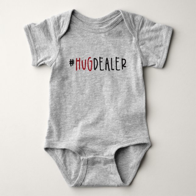 Cute Funny #HugDealer Valentines day T Shirt (Framsida)