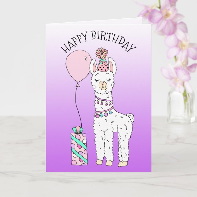 Cute Funny Humor Grattis på födelsedagen Kort (Orkide)