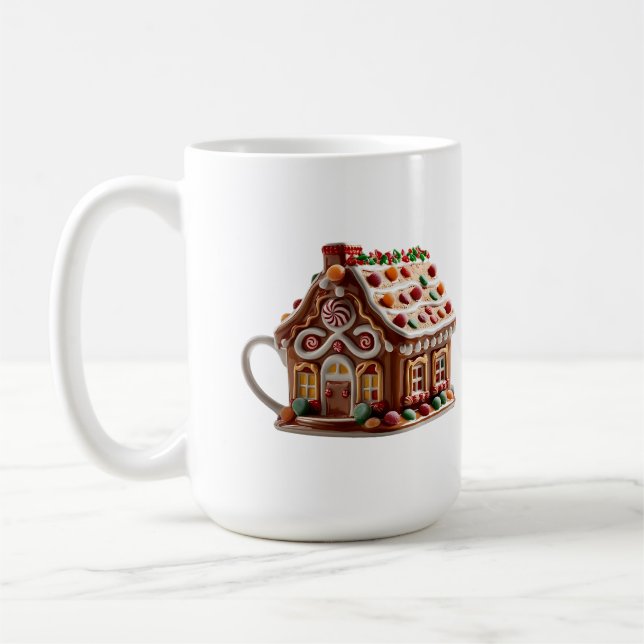 Cute Funny Humor Trendig Modern God jul Kaffemugg (Vänster)