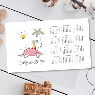 Cute Funny Humous California 2026 Calendar