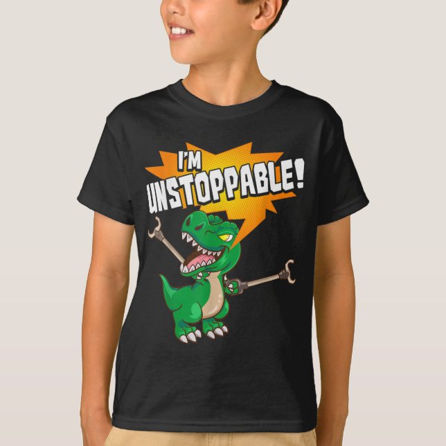 Cute & FUNNY Jag är ostoppbar T-Rex Dinosaur Pun T Shirt (Framsida)