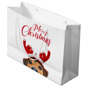 Cute Funny Jul Hund Reindeer Antler Headband