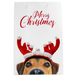 Cute Funny Jul Hund Reindeer Antler Headband