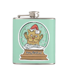 Cute Funny jul Kat-kolv för eget namn Fickplunta