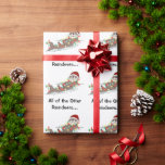 Cute Funny jul Ljus Otter Reindeers Presentpapper<br><div class="desc">En roligt jul/Helgdag som slår papper. Det står i texten att alla Otter Reindeers... " Du kan behålla den som den är eller ändra den. Beklagligt söt utter med en sträng av ljus.</div>