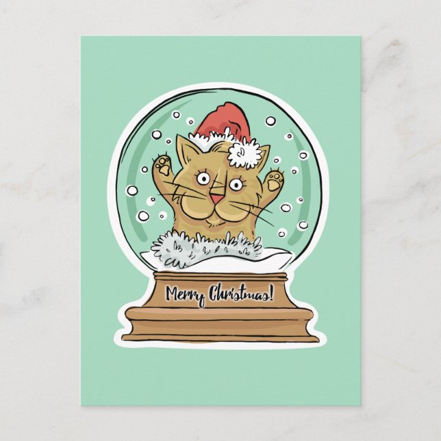 Cute Funny julkort Helg Vykort (Framsida)