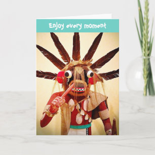Cute Funny Kachina Ansikte-fotot upplever varje ög Kort
