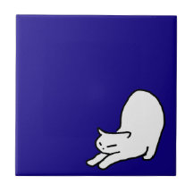 Cute&funny kattlucka på blå