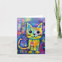 Cute Funny Kattunge Mixed Media Animal Pet