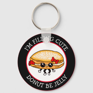 Cute Funny Kawaii Stil Jelly Donut Puns Keychain Nyckelring