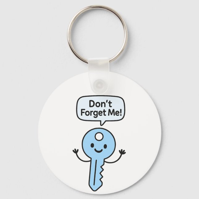 Cute Funny Keychain - "Glöm mig inte!" Tecknad Nyckelring (Framsida)