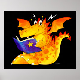 Cute Funny Kids Magic Baby Dragon Art Poster