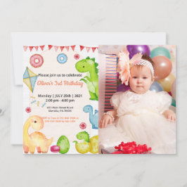 Cute Funny | Kids Photo Birthday Inbjudningar
