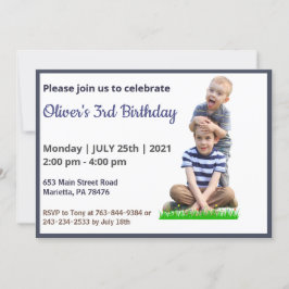 Cute Funny | Kids Photo Birthday Inbjudningar