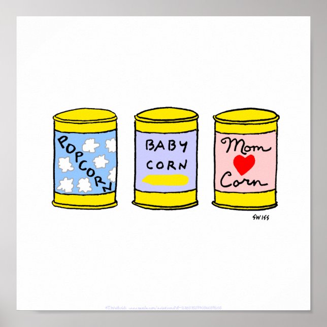 Cute Funny Kitchen Poster speciellt 4 nya mamma (Framsidan)