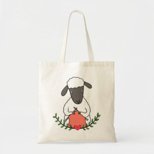 Cute Funny Knitting Sheep knitter gift Yarn Bollar Tygkasse