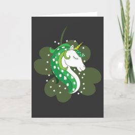 Cute Funny Lepricorn Insignia Emblem St Patrick's Helgkort