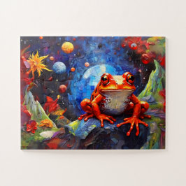 Cute Funny Little Frog Collection Pussel