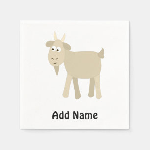 Cute Funny Little Goat Pappersservett