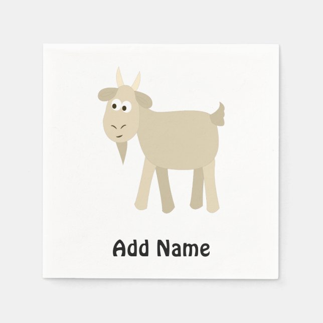 Cute Funny Little Goat Pappersservett (Framsidan)