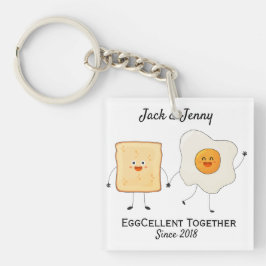 Cute Funny Lycklig Toast Eggcelent tillsammans