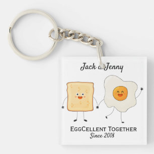 Cute Funny Lycklig Toast Eggcelent tillsammans