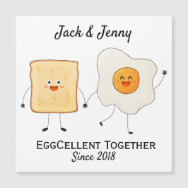 Cute Funny Lycklig Toast Eggcelent tillsammans