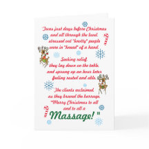 Cute Funny Massage Therapy God Helgdag