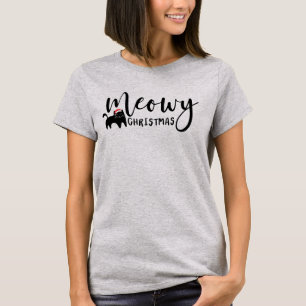 Cute Funny Meowy jul T Shirt