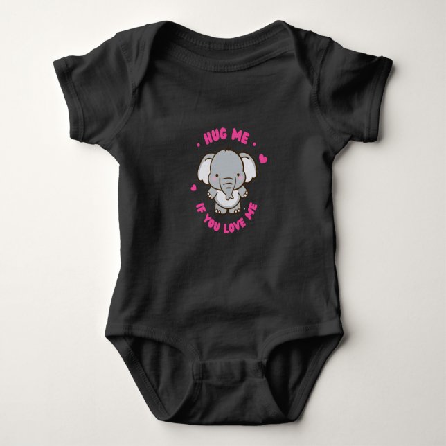 Cute Funny och Loely Elephant T-Shirt (Framsida)