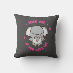 Cute Funny och Lolly Elephant Kudde
