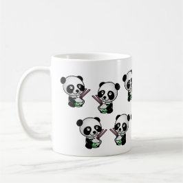 Cute Funny Panda Eating Ris Wildlife Animal Kaffemugg