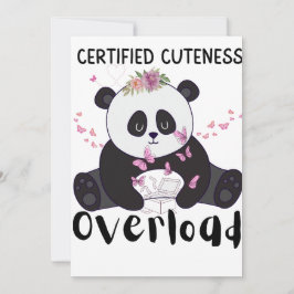 Cute Funny Panda Inbjudningar