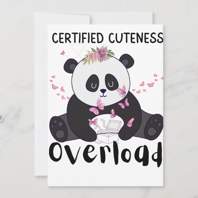 Cute Funny Panda Inbjudningar (Framsida)