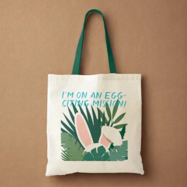 Cute Funny Påskhare Tote Bag Tygkasse (Skapare uppladdad)