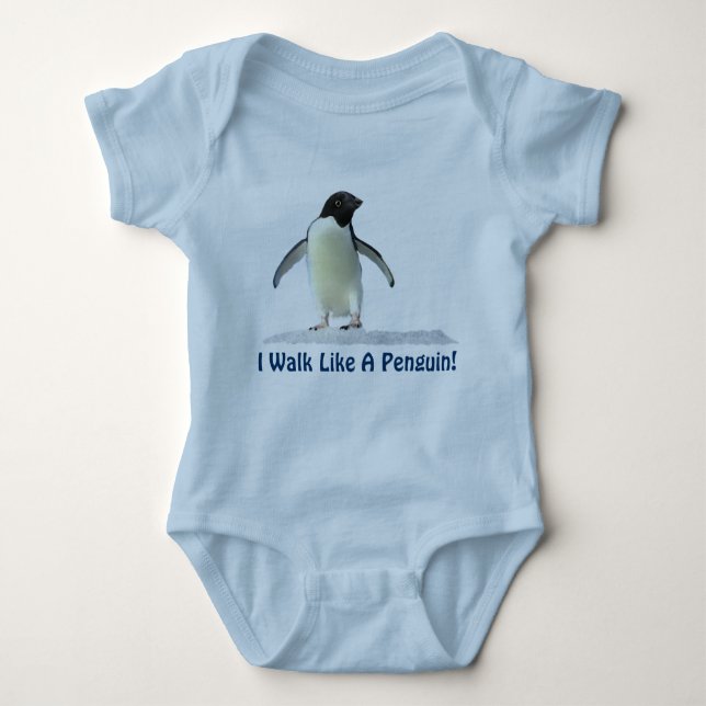 Cute Funny Penguin Baby Tee (Framsida)