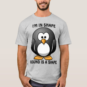 Cute Funny Penguin Round är ett formskämt Tee Shirt
