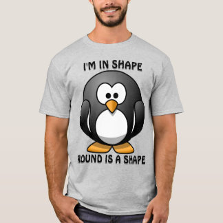 Cute Funny Penguin Round är ett formskämt Tee Shirt