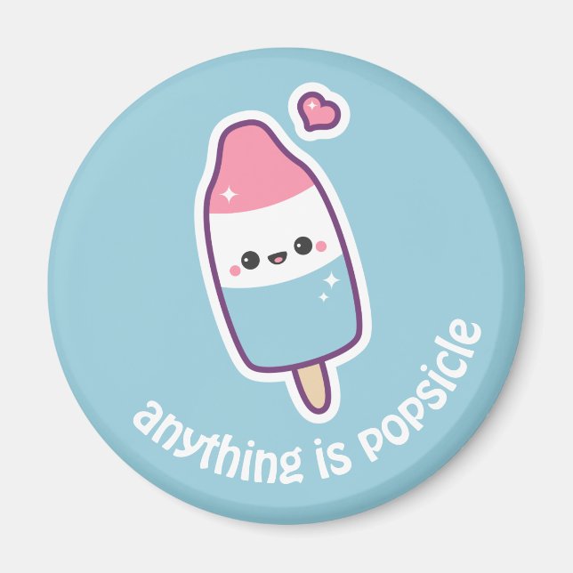 Cute Funny Popsicle Magnet (Framsidan)