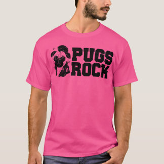 Cute Funny Pugs Sten Pug Owners Rocker T Shirt